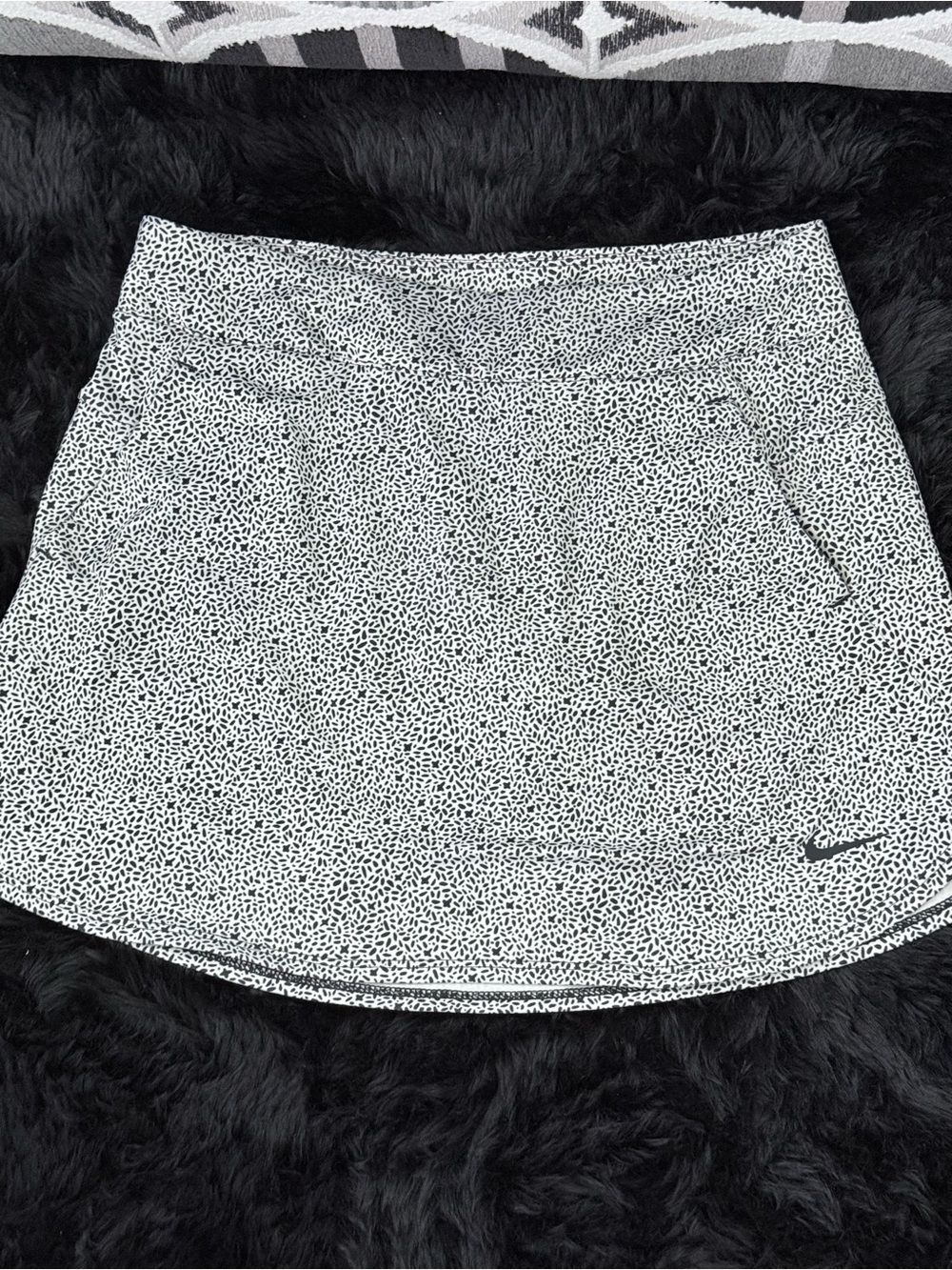 Nike Women's Black and White Printed Athletic Skort